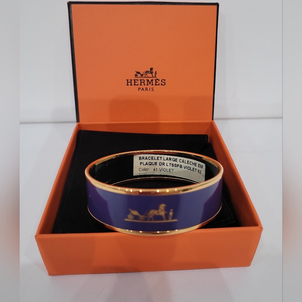 HERMES Bracelet, Caleche Enamel, NEW 62mm - Picture 6 of 9